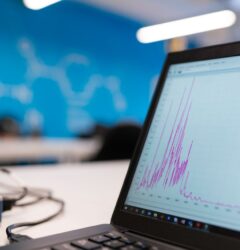 Pantalla de ordenador mostrando gráficos y datos históricos de rendimiento en campañas de Google Ads