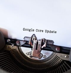 Gráfico de analítica web mostrando la caída de tráfico en una tienda online tras un Google Core Update para profesionales.
